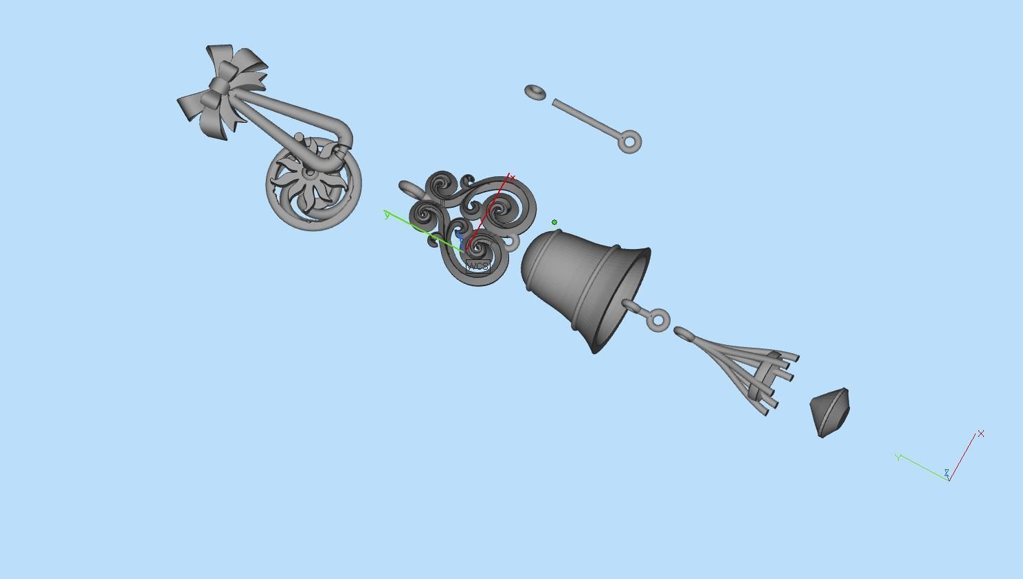 earrings 3D print model_5