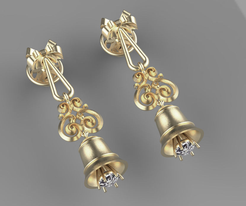 earrings 3D print model_1
