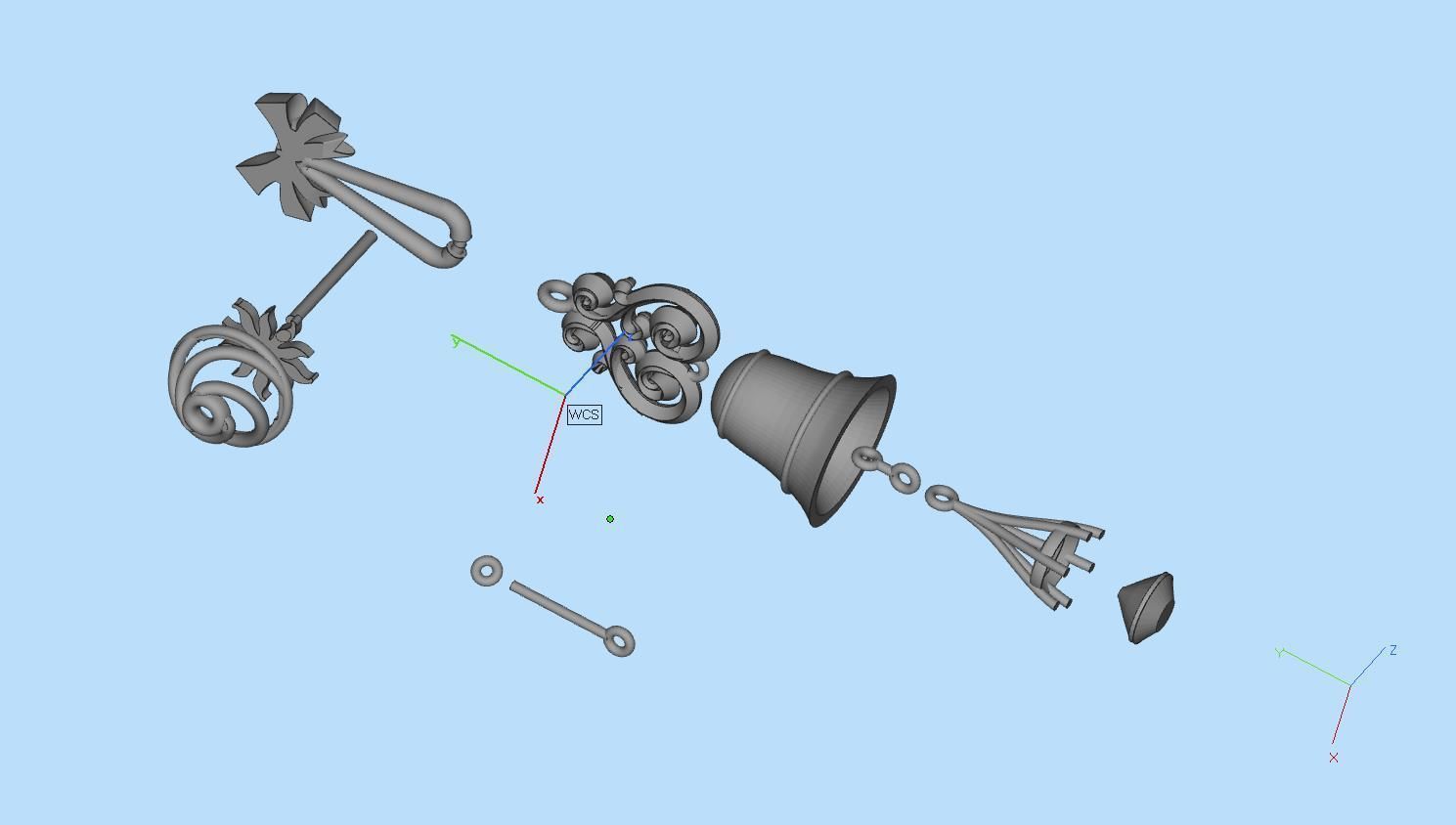 earrings 3D print model_6