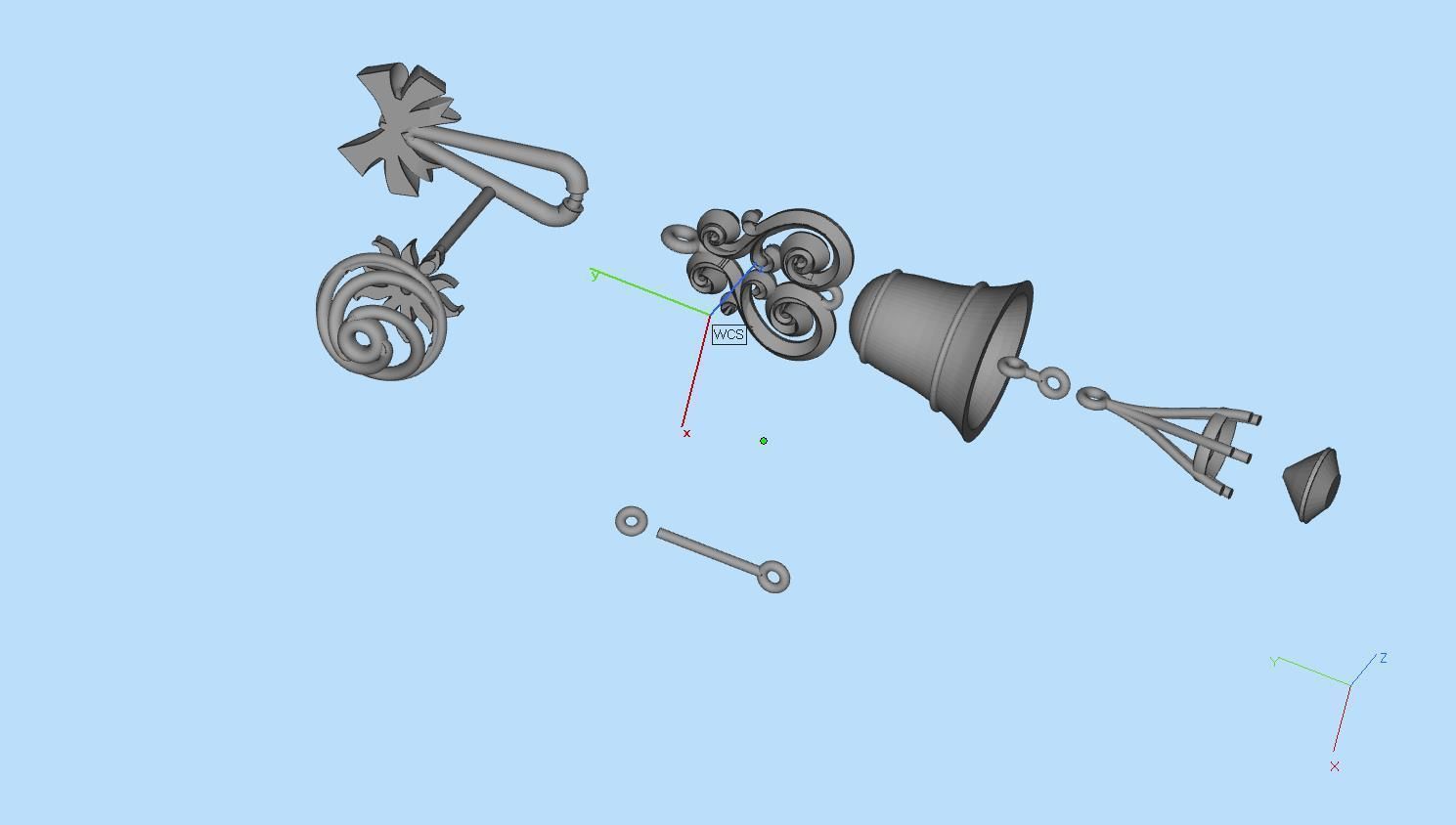 earrings 3D print model_4