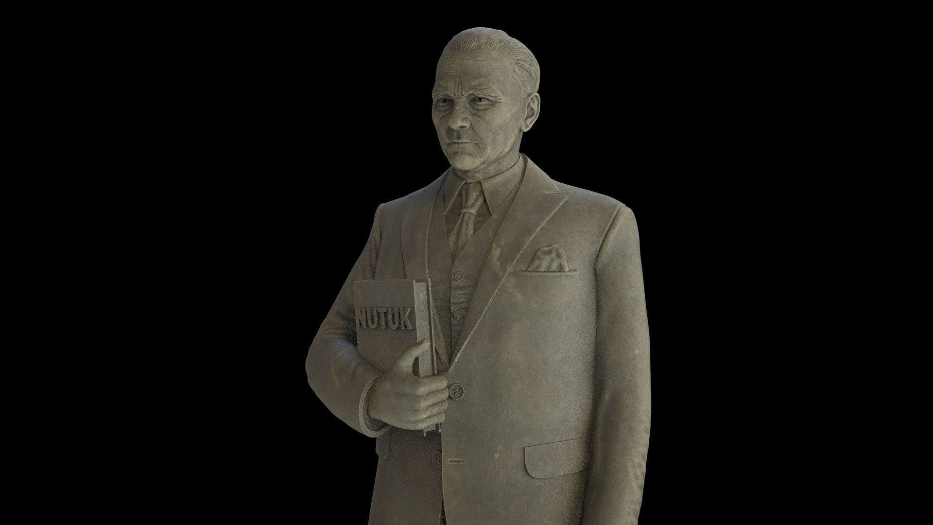 Gazi Mustafa Kemal Ataturk Statue 3D print model_11
