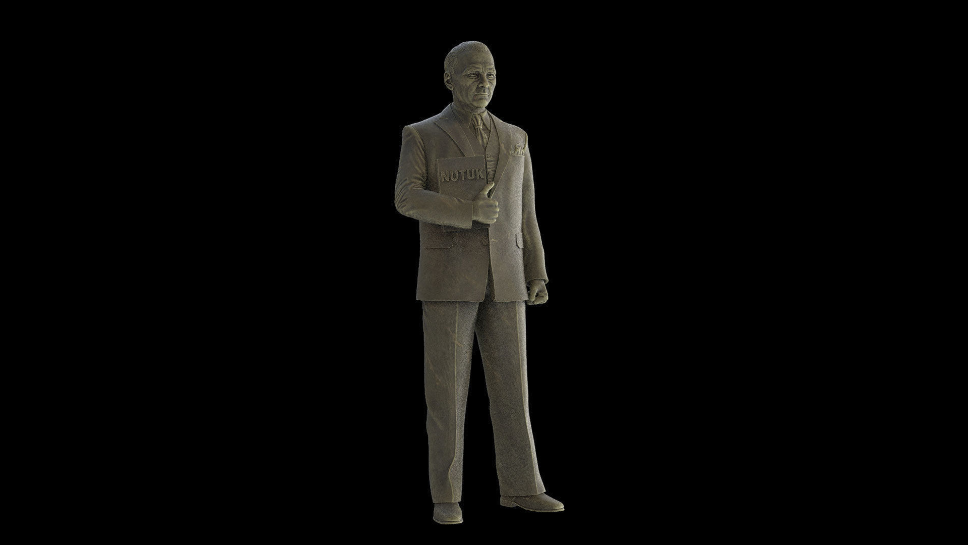 Gazi Mustafa Kemal Ataturk Statue 3D print model_10