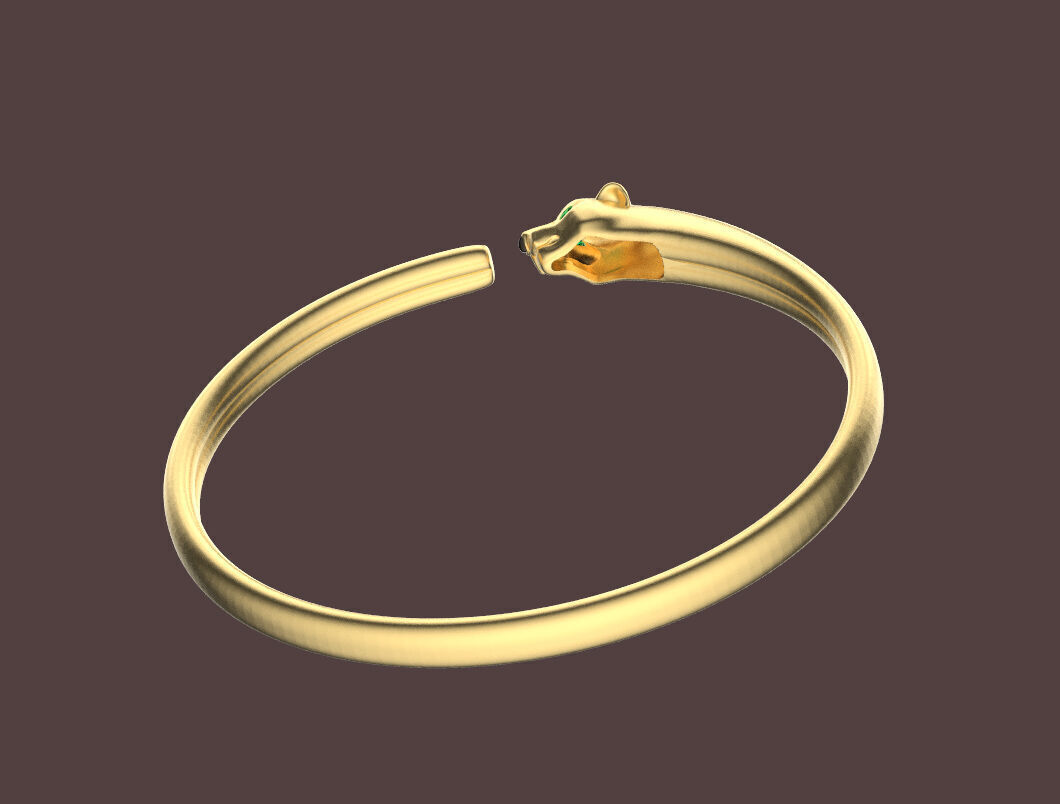 bracelet panther  3D print model_17