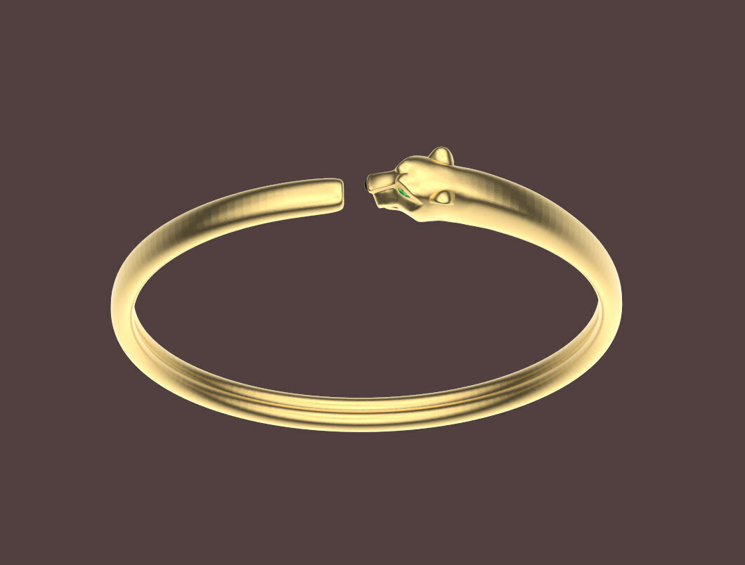 bracelet panther  3D print model_7
