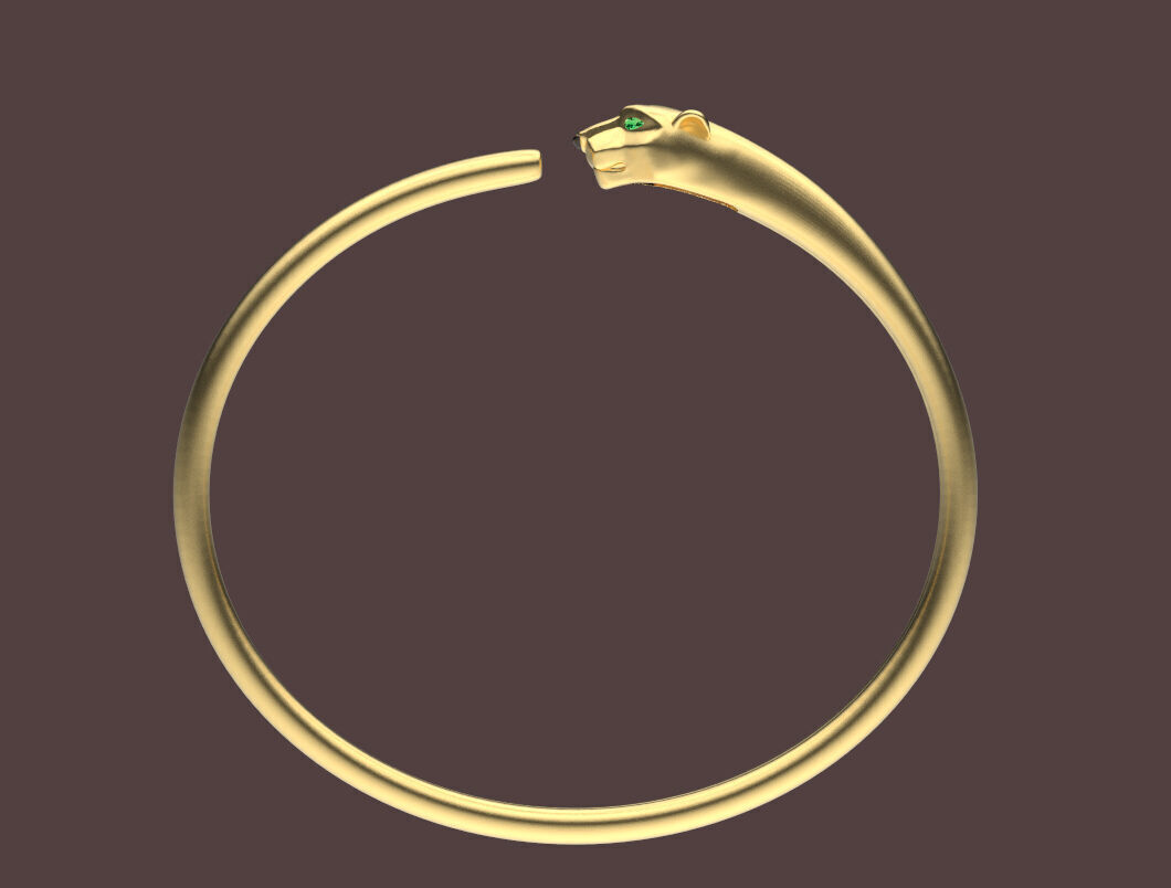 bracelet panther  3D print model_16