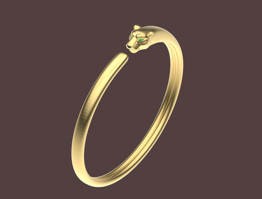 bracelet panther  3D print model_10