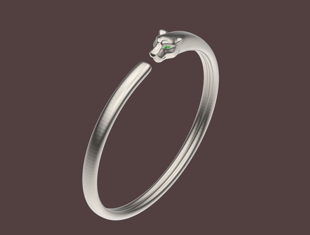 bracelet panther  3D print model_14