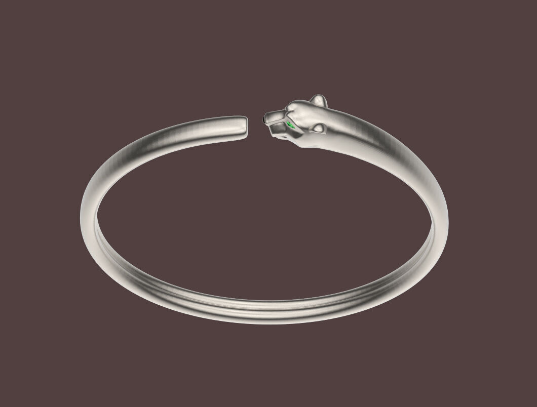 bracelet panther  3D print model_8