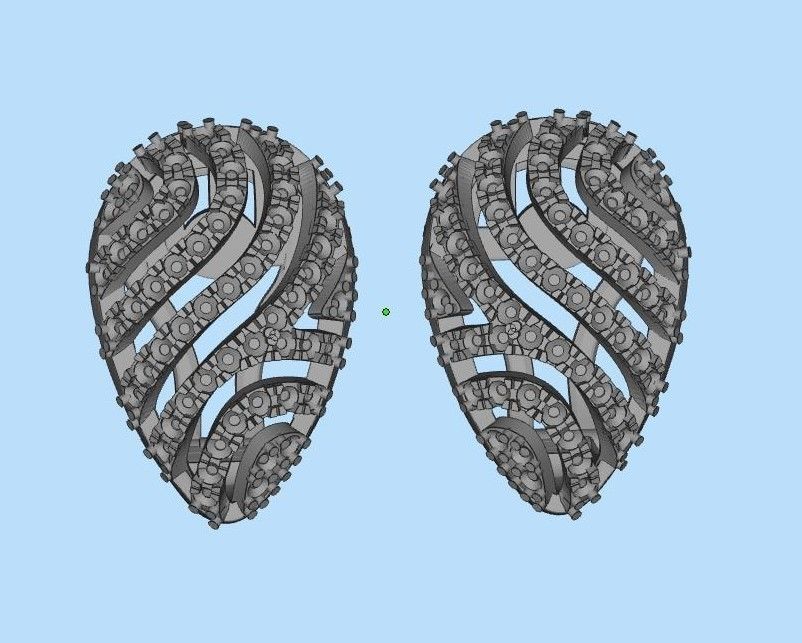 ring earrings 3D print model_11