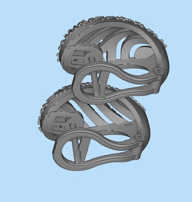 ring earrings 3D print model_9