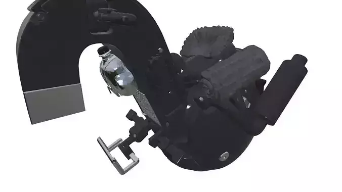 Futuristic Cyberpunk  Next-Gen Mono-Wheel Motorcycle Low-poly 3D model