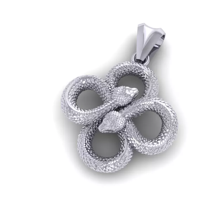 Snake Pendant 3D print model_0