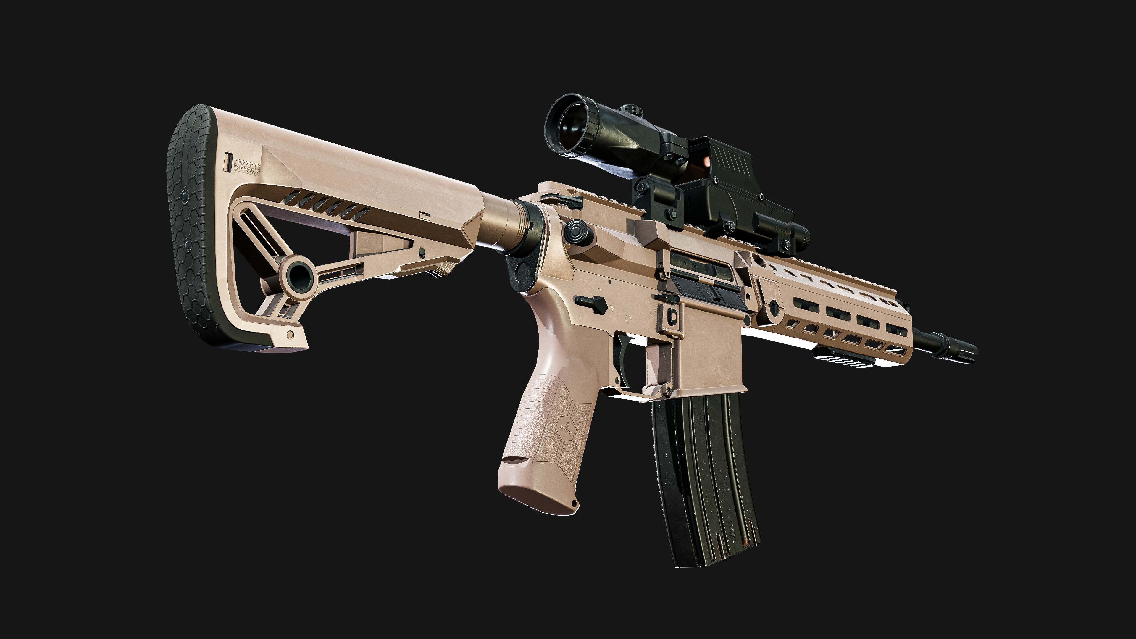 IWI Arad Rifle Low-poly 3D model_3