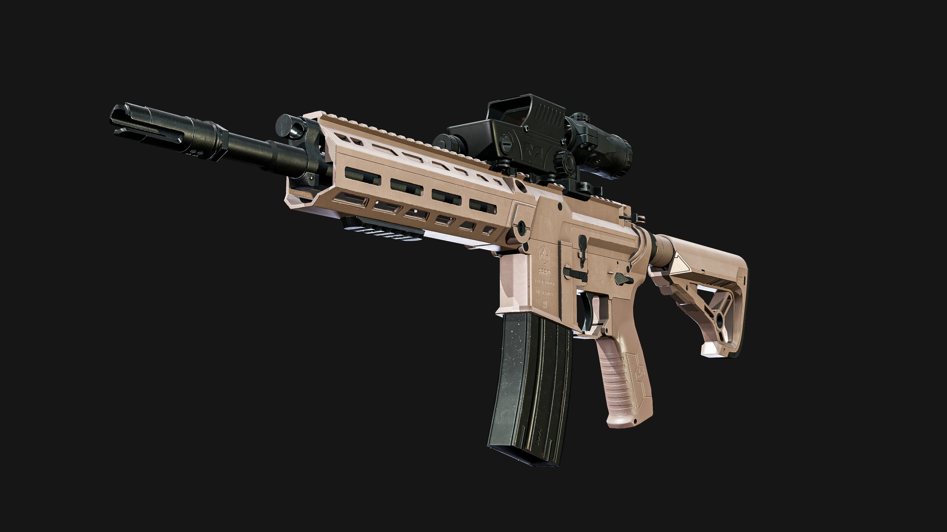 IWI Arad Rifle Low-poly 3D model_8