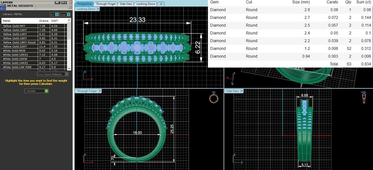 Bridal Set 3dm stl renders details 3D print model_1