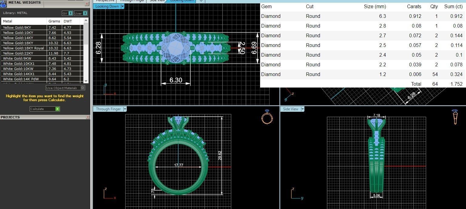 Bridal Set 3dm stl renders details 3D print model_2