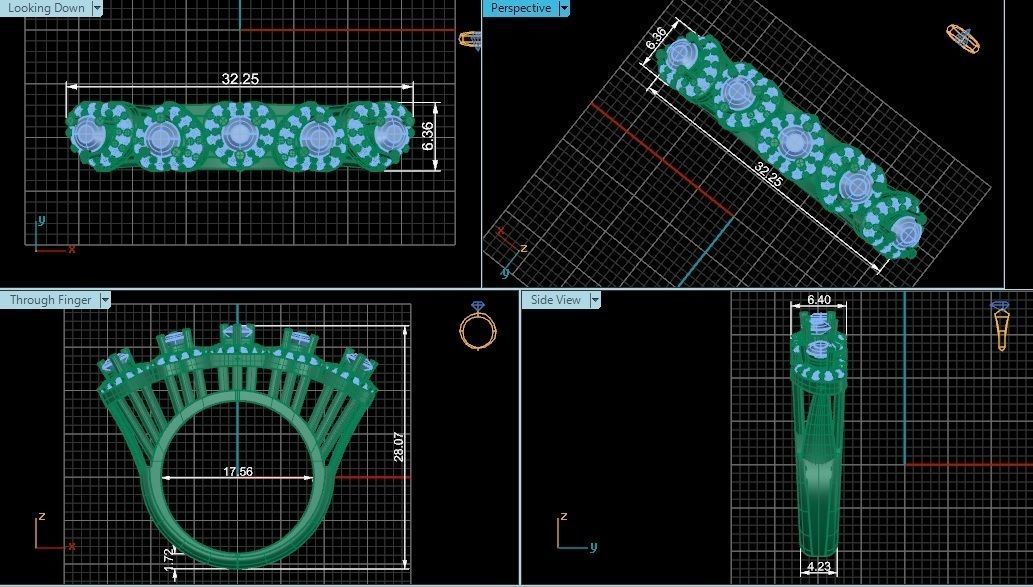Bridal Set 3dm stl renders details 3D print model_1