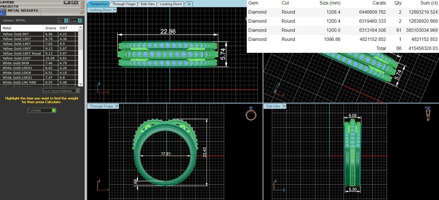Bridal Set 3dm stl renders details 3D print model_1