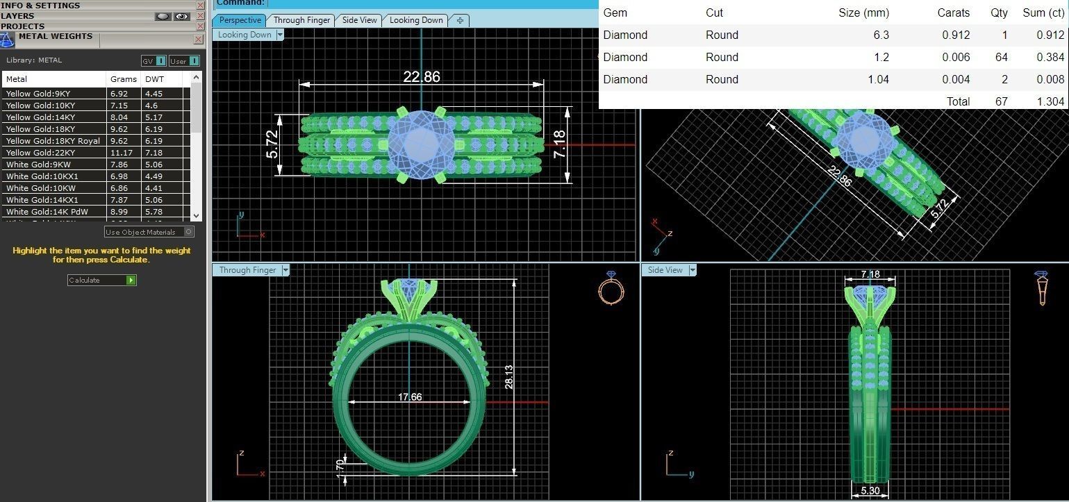 Bridal Set 3dm stl renders details 3D print model_2