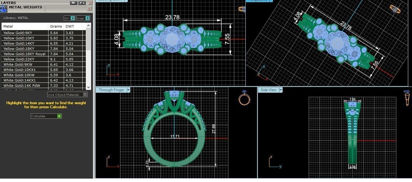 Bridal Set 3dm stl renders details 3D print model_3