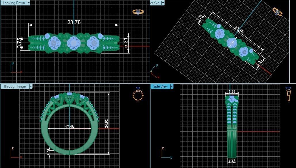 Bridal Set 3dm stl renders details 3D print model_1
