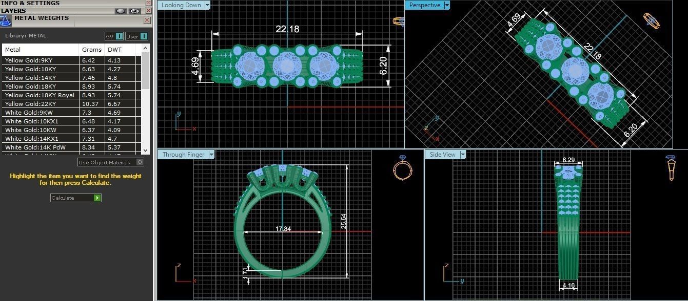 Bridal Set 3dm stl renders details 3D print model_1