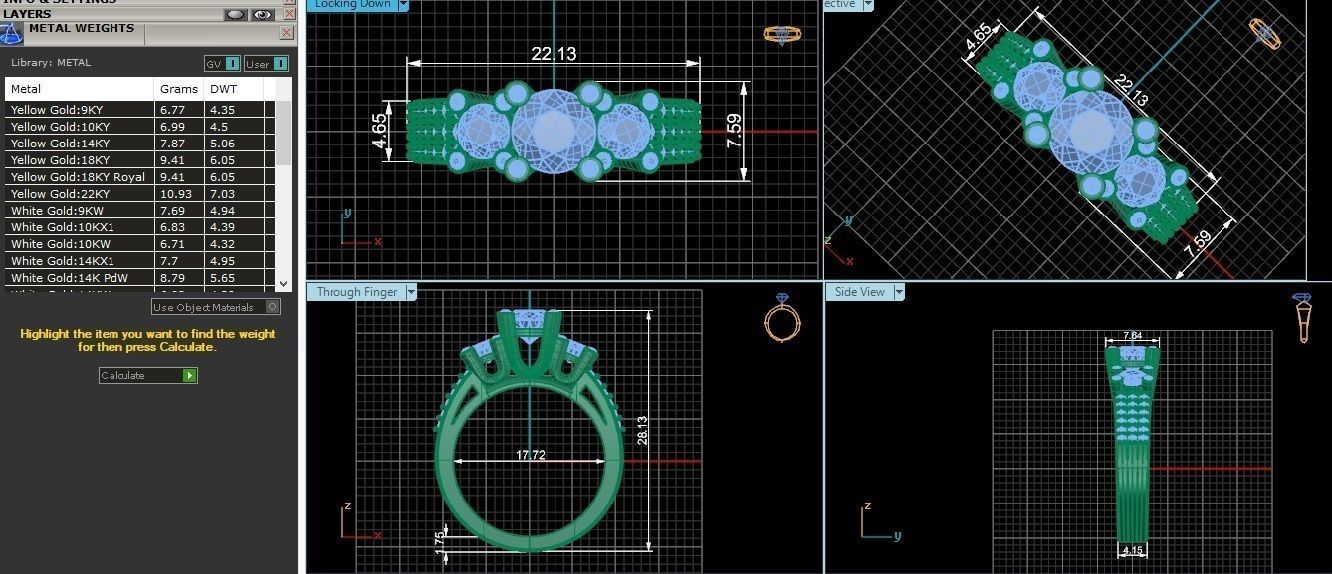 Bridal Set 3dm stl renders details 3D print model_3