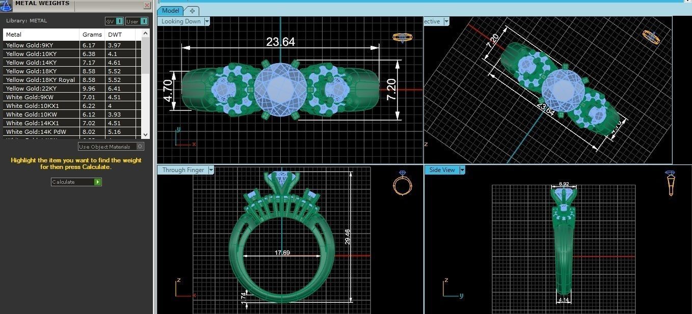 Bridal Set 3dm stl renders details 3D print model_3