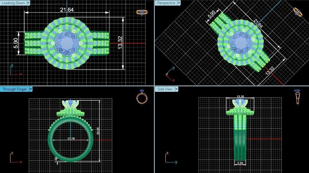 Bridal Set 3dm stl renders details 3D print model_3