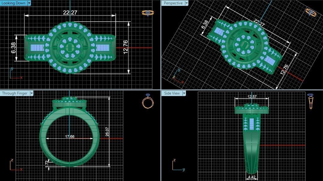 Bridal Set 3dm stl renders details 3D print model_3