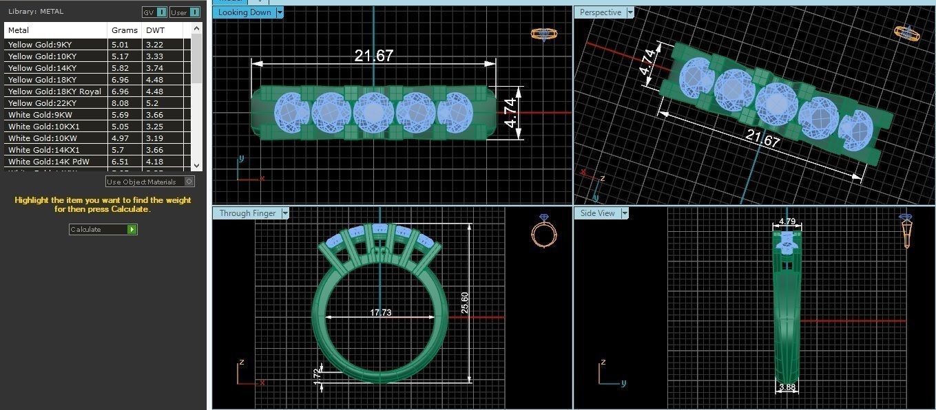 Bridal Set 3dm stl renders details 3D print model_1