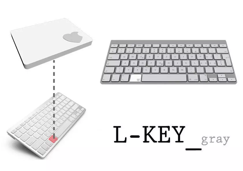 L-Key Gray 3D print model