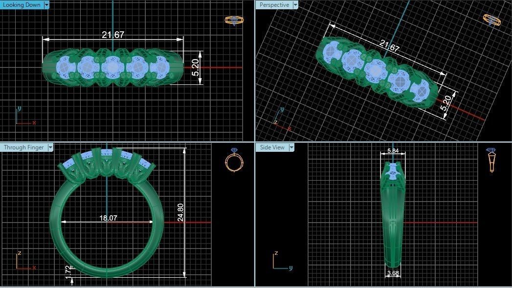 Bridal Set 3dm stl renders details 3D print model_2
