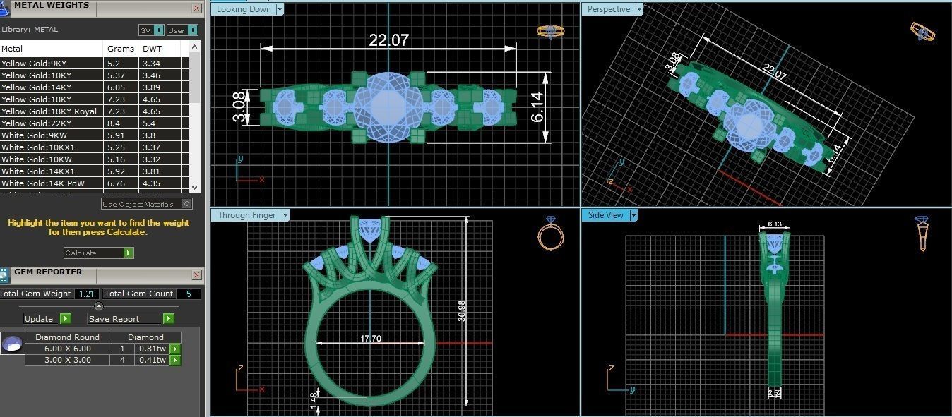 Bridal Set 3dm stl renders details 3D print model_2