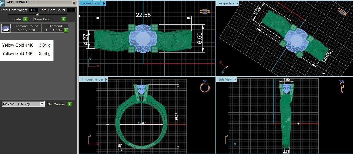 Bridal Set 3dm stl renders details 3D print model_2