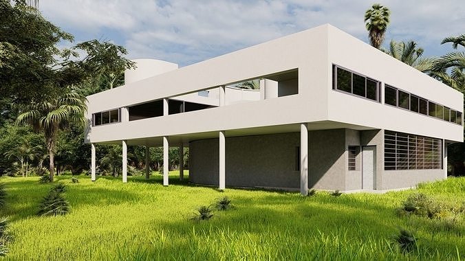 Casa Scene-villa-modern house 3D model 6