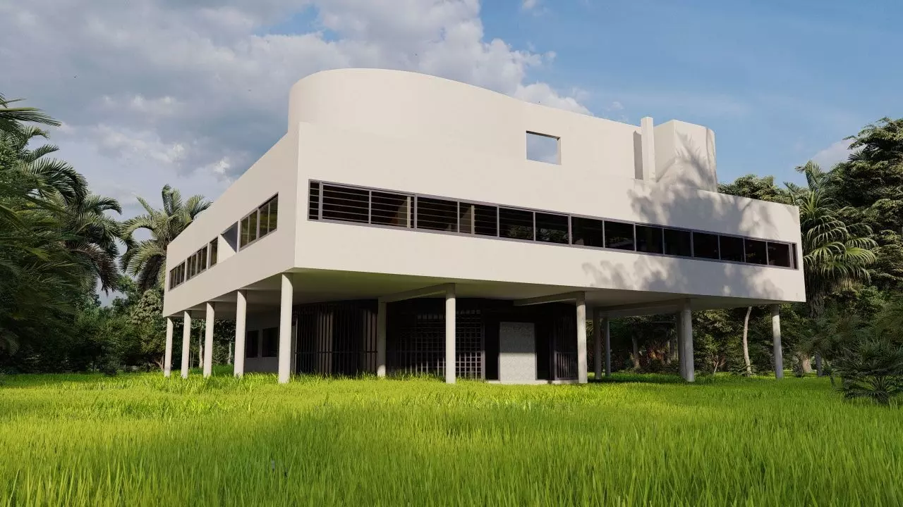 Casa Scene-villa-modern house 3D model