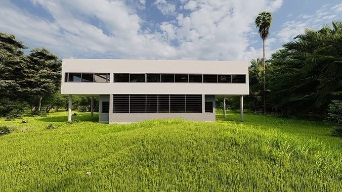 Casa Scene-villa-modern house 3D model 3
