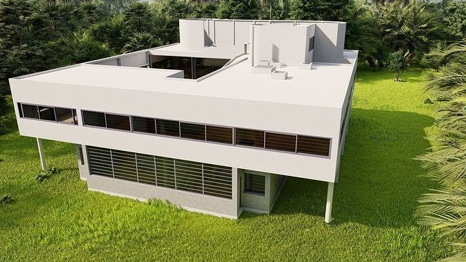 Casa Scene-villa-modern house 3D model 7