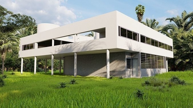 Casa Scene-villa-modern house 3D model 2