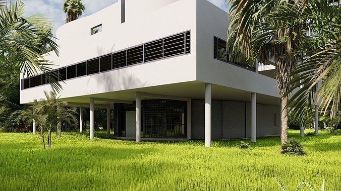 Casa Scene-villa-modern house 3D model 5