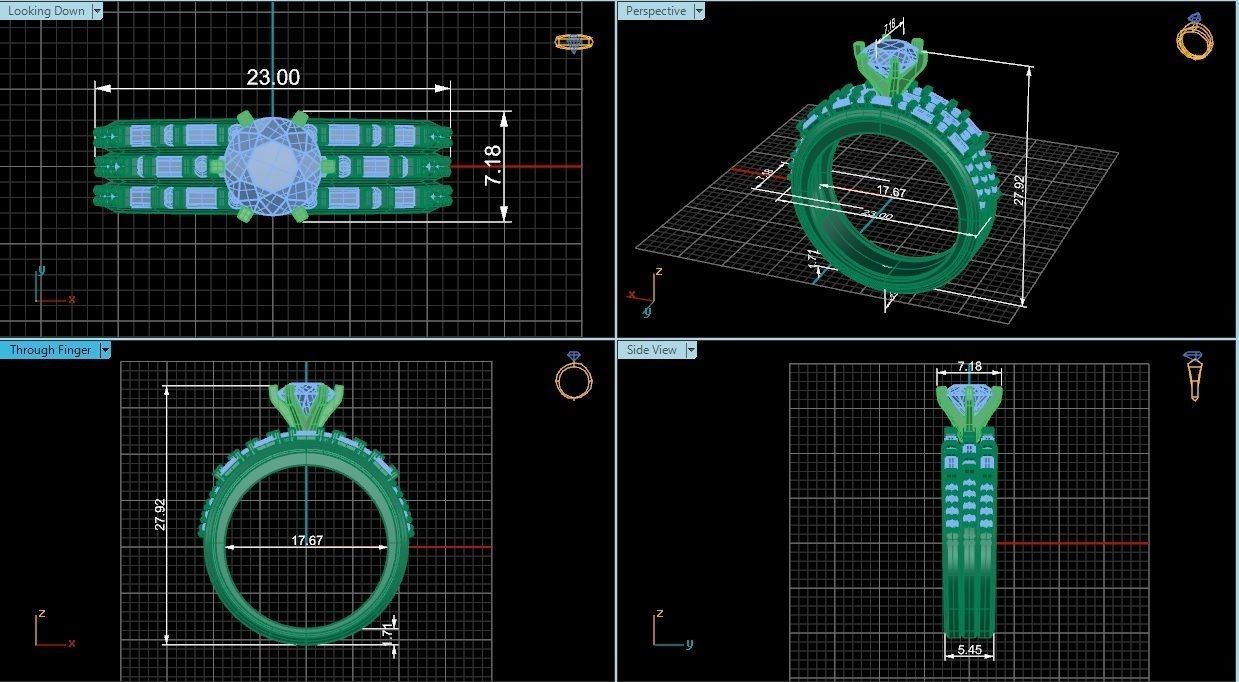 Bridal Set 3dm stl renders details 3D print model_4