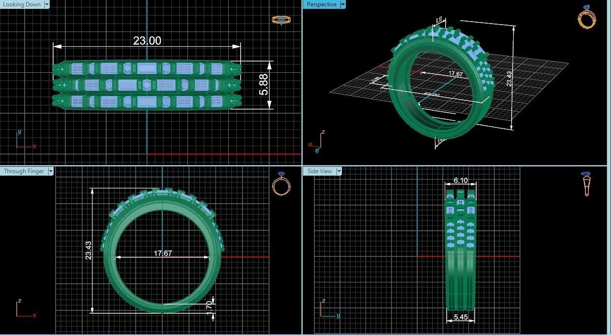 Bridal Set 3dm stl renders details 3D print model_1