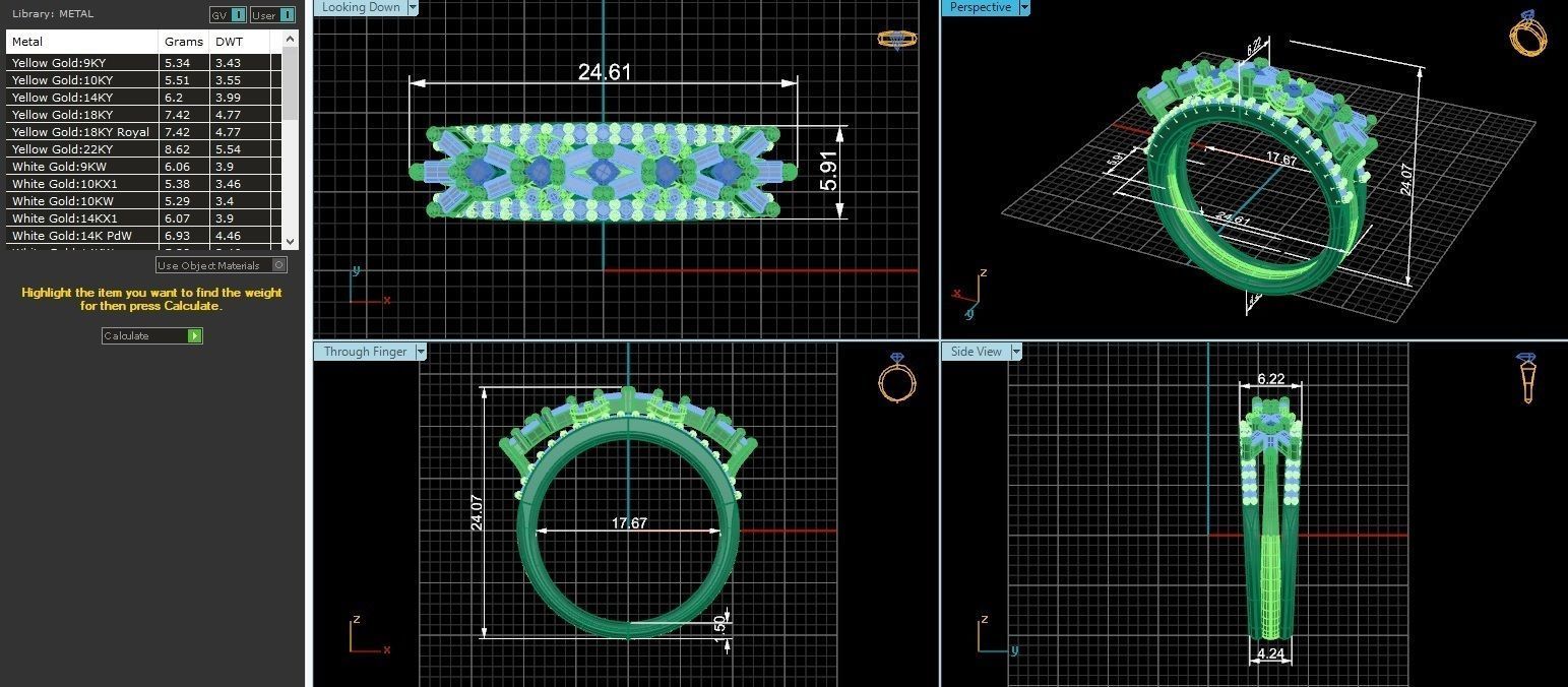 Bridal Set 3dm stl renders details 3D print model_3