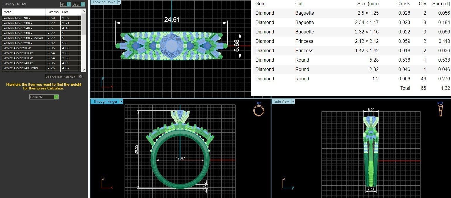 Bridal Set 3dm stl renders details 3D print model_1