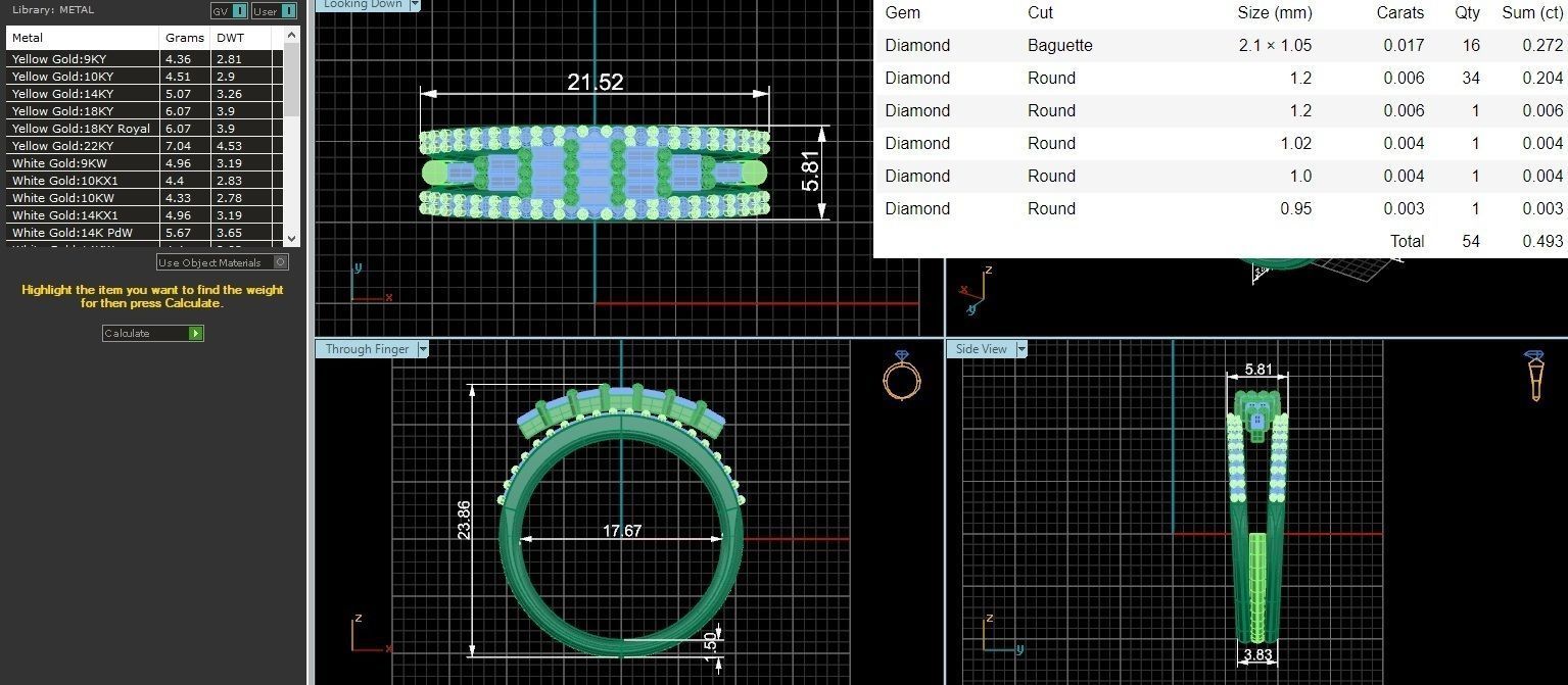 Bridal Set 3dm stl renders details 3D print model_1