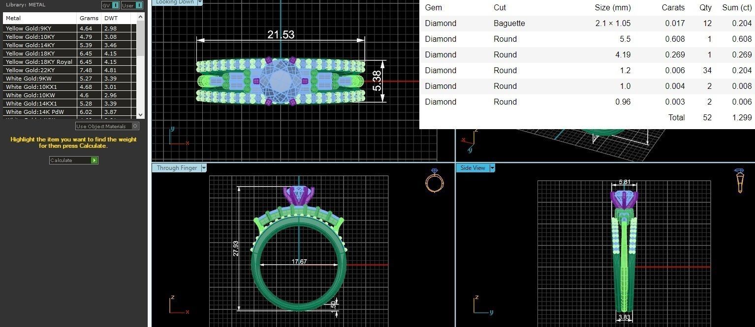Bridal Set 3dm stl renders details 3D print model_2