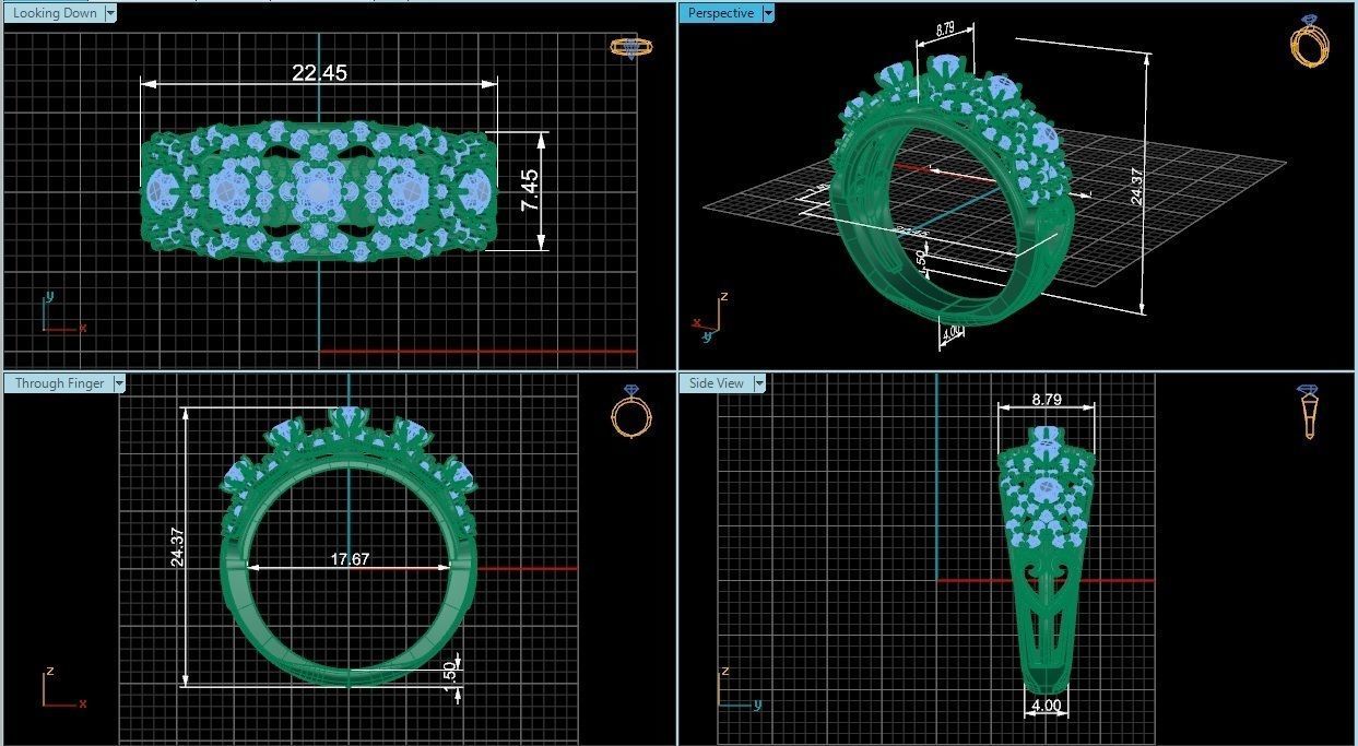 Bridal Set 3dm stl renders details 3D print model_1