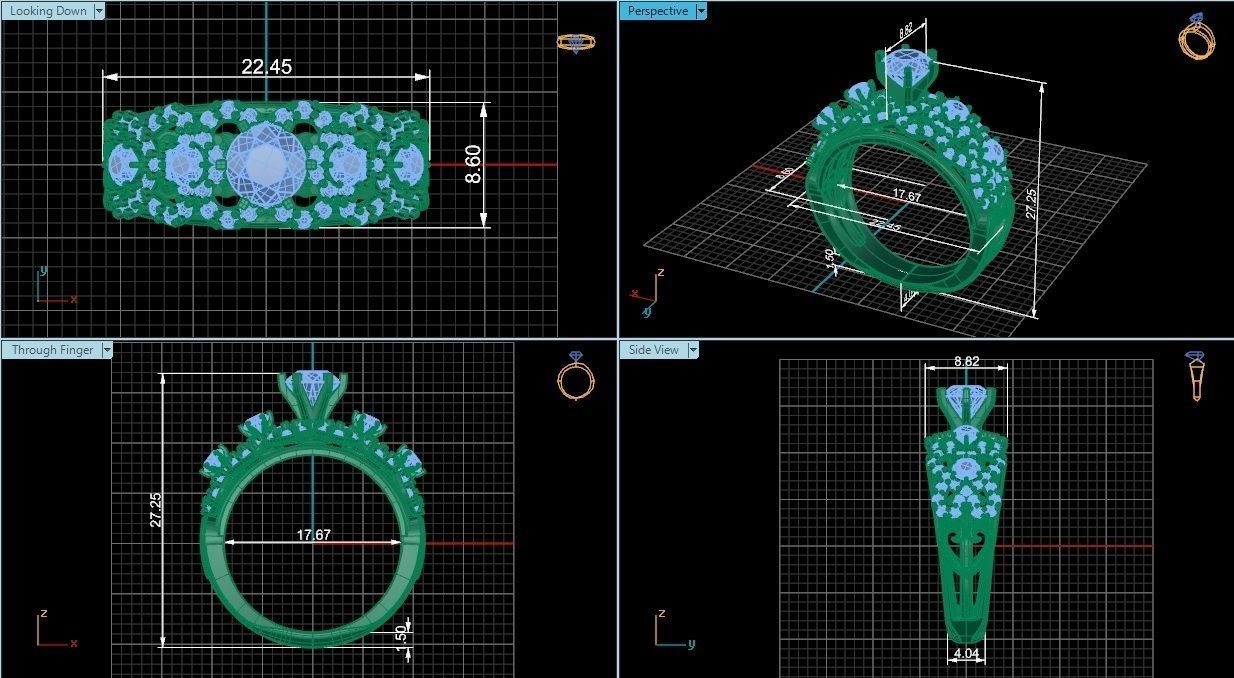 Bridal Set 3dm stl renders details 3D print model_2