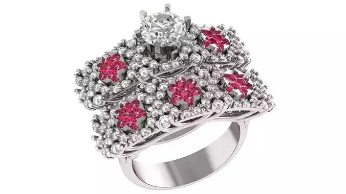 Ruby Bridal Set 3dm stl renders details